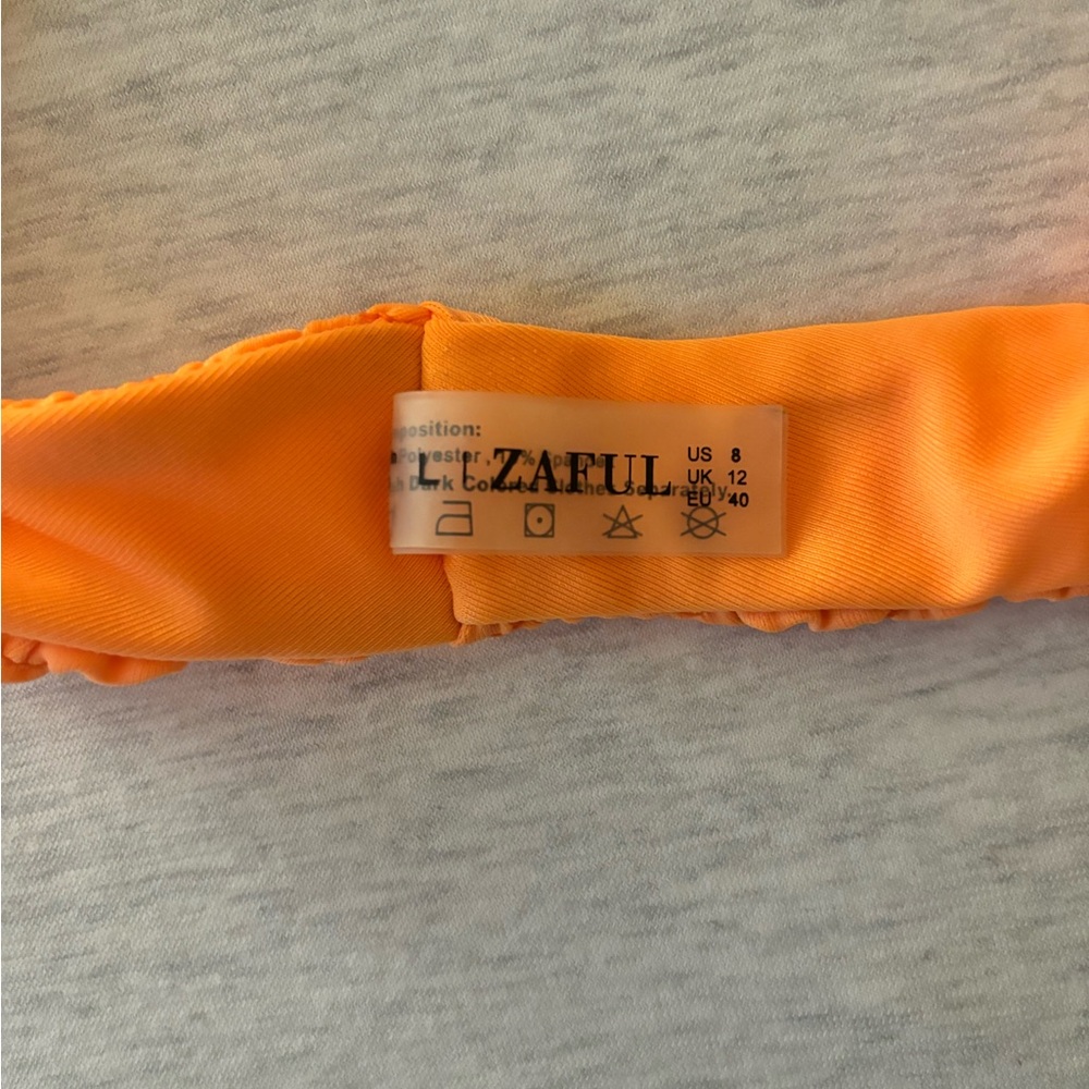 Zaful Orange Ruched Bikini Set - Picture 2 of 3